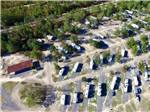 View larger image of Aerial view of the office and RV sites at BIG RIG FRIENDLY RV RESORT image #11