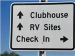 View larger image of A directional sign for the campground at 30A LUXURY RV RESORT image #12