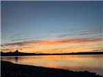Sunset over the water at Duck Lake Campground - thumbnail