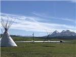 Tipi area of the park at Buffalo Calf Campground - thumbnail