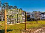 View larger image of The front entrance sign at SUMNER RV PARK image #1