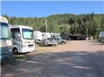 A row of gravel RV sites at FRENCH CREEK RV PARK AND CAMPGROUND - thumbnail