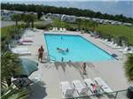 Rectangular swimming pool surrounded by lounge chairs at TOPSAIL SOUND RV PARK - thumbnail