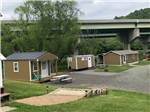 A row of the cabin rentals at NEW RIVER BRIDGE FAMILY CAMPGROUND - thumbnail