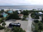 Aerial view of the RV site by the ocean - thumbnail