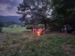 At the campfire at Rock Bottom Horse Camp - thumbnail