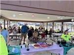 People gathered under the pavilion - thumbnail