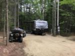 Parked trailer at site Coos Canyon Campground and Cabins - thumbnail