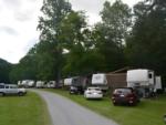 Parked RV's at site Mountain View RV Park - Roan Mountain - thumbnail