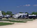 Parked RV's at Nueces River RV and Cabin Resort - thumbnail