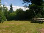 Grassy campsite with picnic table - thumbnail