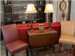 Chairs and lamps in the lobby at ELM ACRES RV RESORT - thumbnail