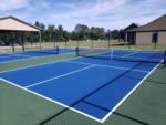 The bright blue tennis ball courts at STRAWBERRY FIELDS FOR RV'ERS - thumbnail