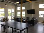 A ping pong table in the rec room at WHITESBORO RV RESORT - thumbnail