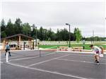 A couple playing pickle ball at  ANGEL OF THE WINDS RV RESORT - thumbnail