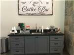 The coffee bar section at TWO CREEKS CROSSING RV RESORT - thumbnail