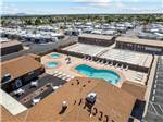 Aerial view of the swimming pool and shuffleboard courts at ROCK SHADOWS - thumbnail