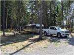 A travel trailer parked at Whispering Pines RV Park - thumbnail