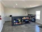 Interior of building with shelves at SAN LUIS VALLEY RV RESORT - thumbnail