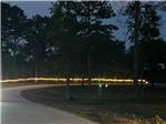 A lighted, paved drive to the RV sites - thumbnail