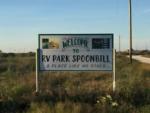 Welcome sign at RV Park Spoonbill - thumbnail