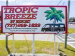 Welcome sign at site Tropic Breeze RV Park - thumbnail