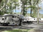 Trailer's parked at site Hartman Center Campground - thumbnail