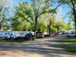 Parked trailers at site Owls Roost Campground - thumbnail