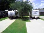Parked trailers at site East Park Village RV Park - thumbnail