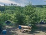 Tent near panic table at Columbia Gorge Getaways - thumbnail