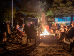 People around at firepit at Tiny Village Parry Sound - thumbnail