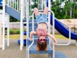 A little girl on the playground equipment at OCEANS RV RESORT - thumbnail