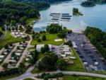Ariel view of the resort and marina at Cove Ridge Marina and Resort - thumbnail