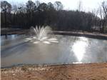 A fountain in the middle of the lake at THORNHILL RIDGE RV COMMUNITY - thumbnail