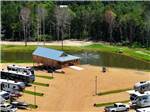 Aerial view of the sites, office and the lake at THORNHILL RIDGE RV COMMUNITY - thumbnail