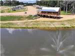 Aerial view of the lake and office at THORNHILL RIDGE RV COMMUNITY - thumbnail