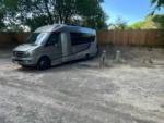 Parked RV at site Riverwood Resort on the Gunnison - thumbnail