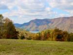 Grassy area with fall foliage in the background at 	Lake Haven Family Campground - thumbnail