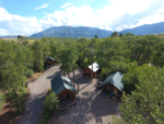 Aerial view of cabin rentals at Pine Creek Cabins Resort - thumbnail