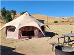Outside one of the glamping tents - thumbnail
