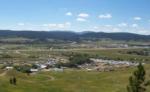 Aerial shot of sites at Eagles Landing Campground - thumbnail