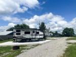 Trailer in a site at FRANK'S AT CANE HOLLOW RV PARK - thumbnail