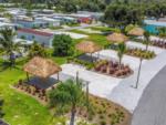 Aerial view of sites with shade canopies at HARBOR VIEW ON THE BAY - thumbnail