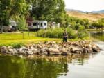 Waterfront fishing at LAKESHORE CABINS AND CAMPGROUND - thumbnail