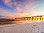 The pier at dusk at PALM COVE RV VILLAGE - thumbnail