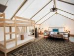 Inside a glamping tent at site Timberline Glamping at Lake Lanier - Shady Grove - thumbnail
