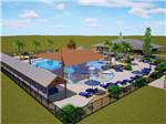 Rendering of pool area at Lagoon Ranch RV Resort - thumbnail