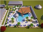 Aerial rendering of pool at Lagoon Ranch RV Resort - thumbnail