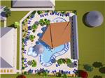 Rendering of aerial view of pool and office at Lagoon Ranch RV Resort - thumbnail