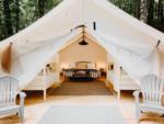 Inside look at glamping tent at Timberline Glamping at Cheaha State Park - thumbnail